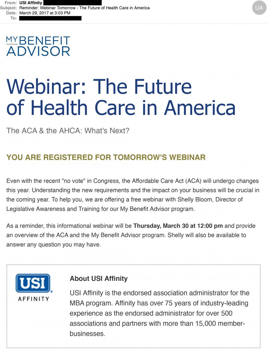 Webinar Email